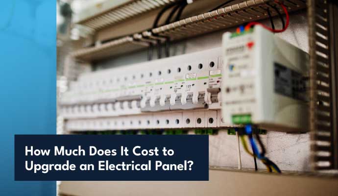 Licensed electrician upgrading a residential electrical panel for improved capacity and safety.