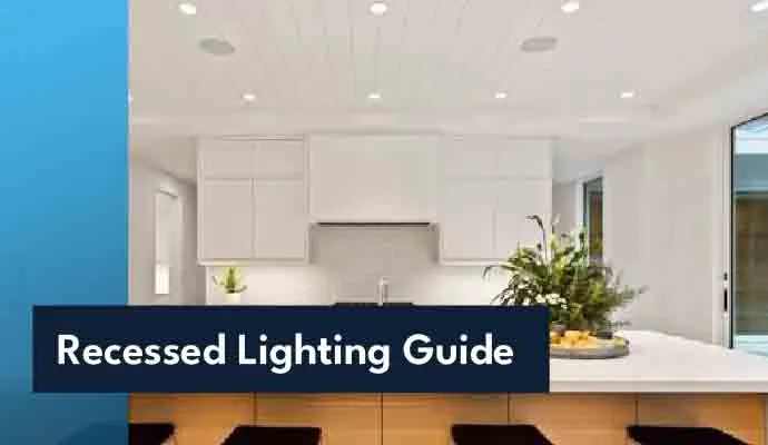 Modern recessed LED ceiling lights installed in a contemporary living room.