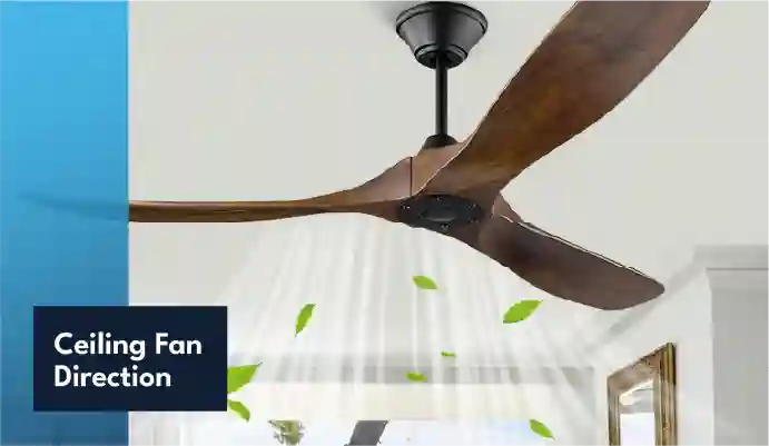 Ceiling fan direction for summer and winter airflow